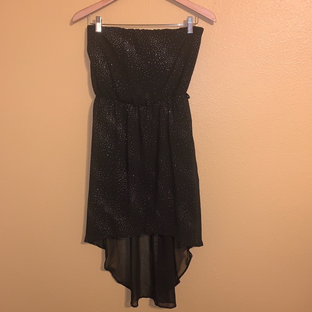 Black Sparkly Strapless Dress